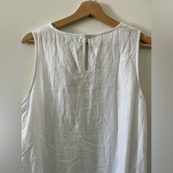 ROYAL TOSCANA LINEN DRESS IN WHITE - Picture 9 of 9